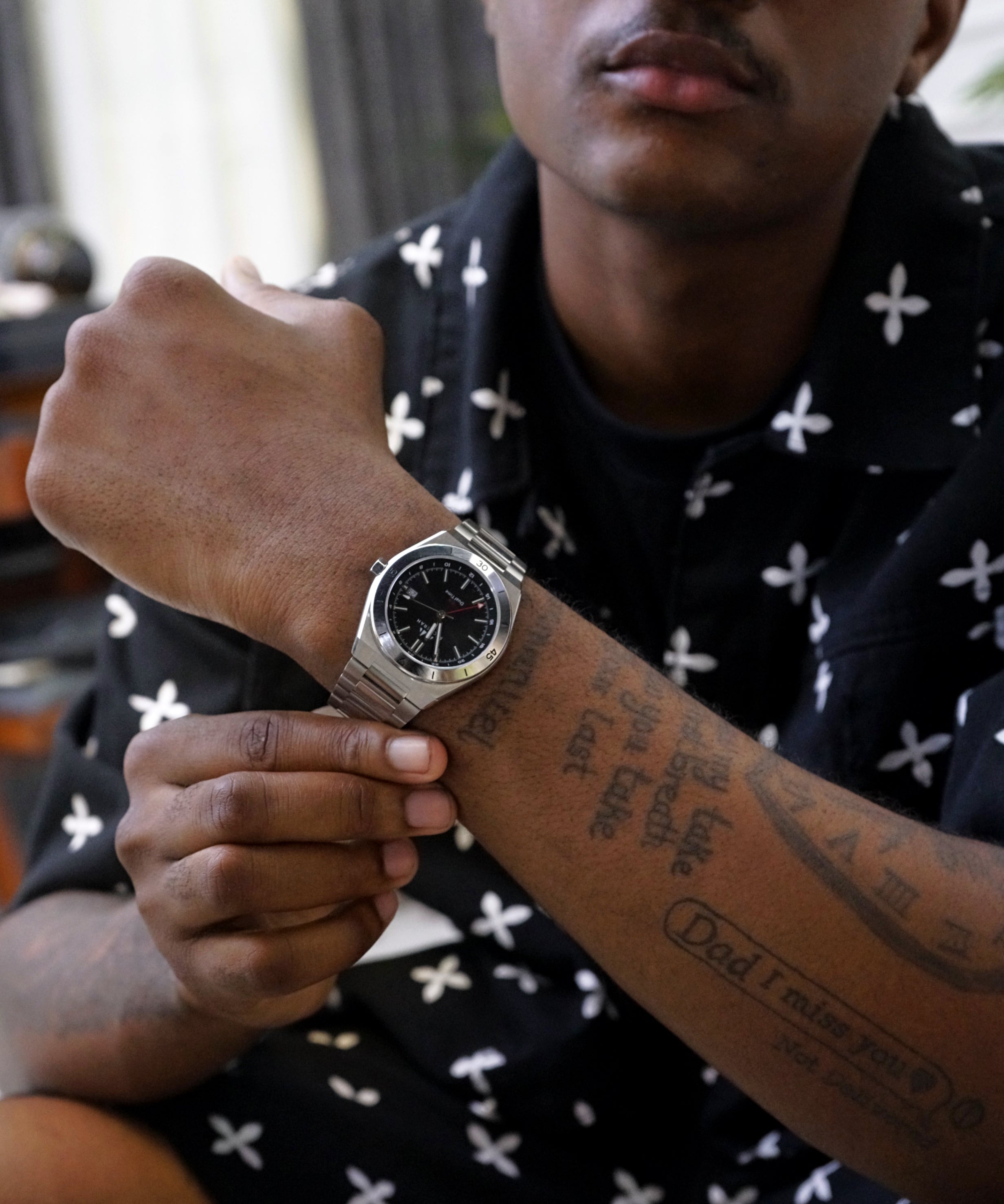 GMT Dual Time - Silver Black