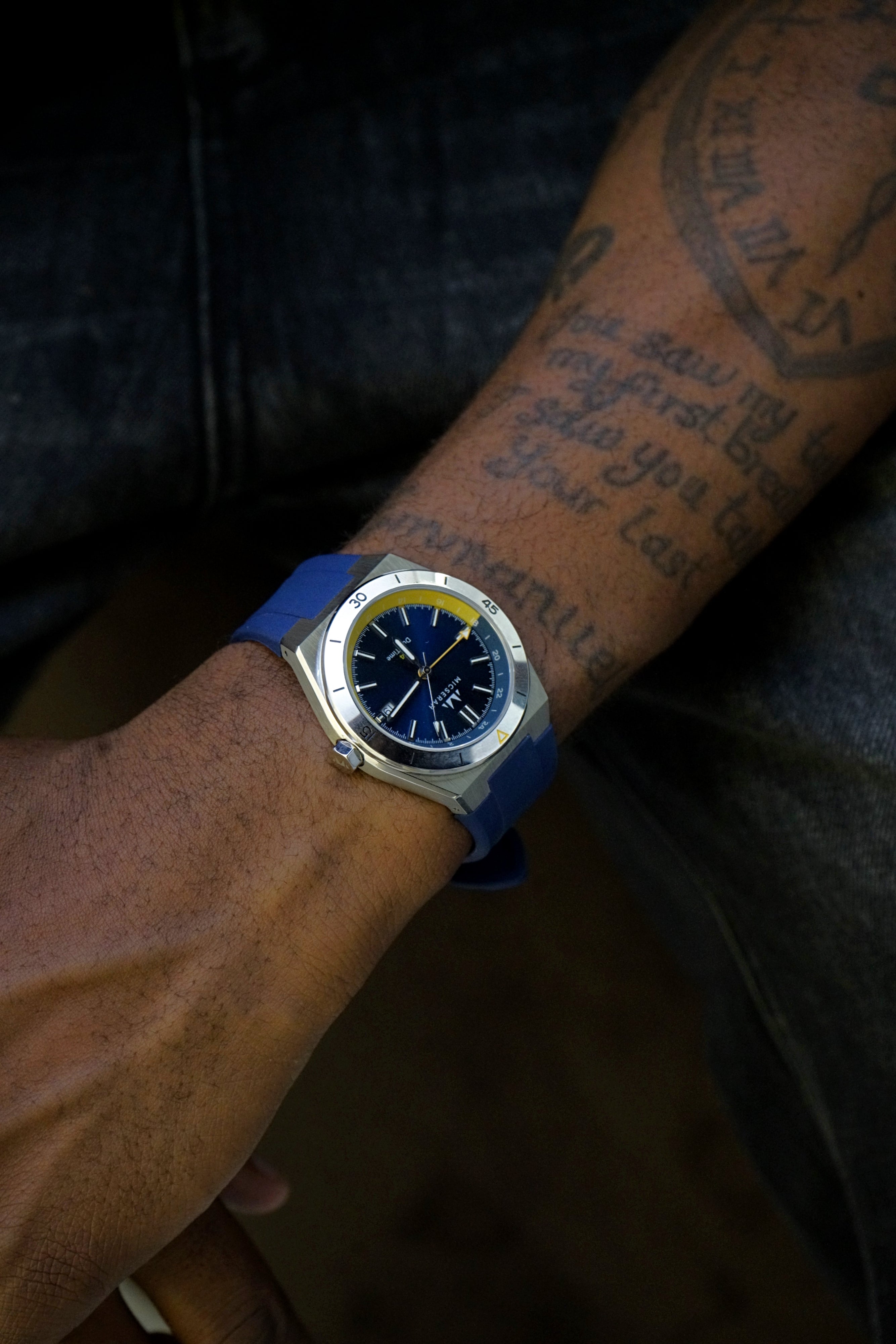GMT 24 Dual Time - Blue with Rubber strap