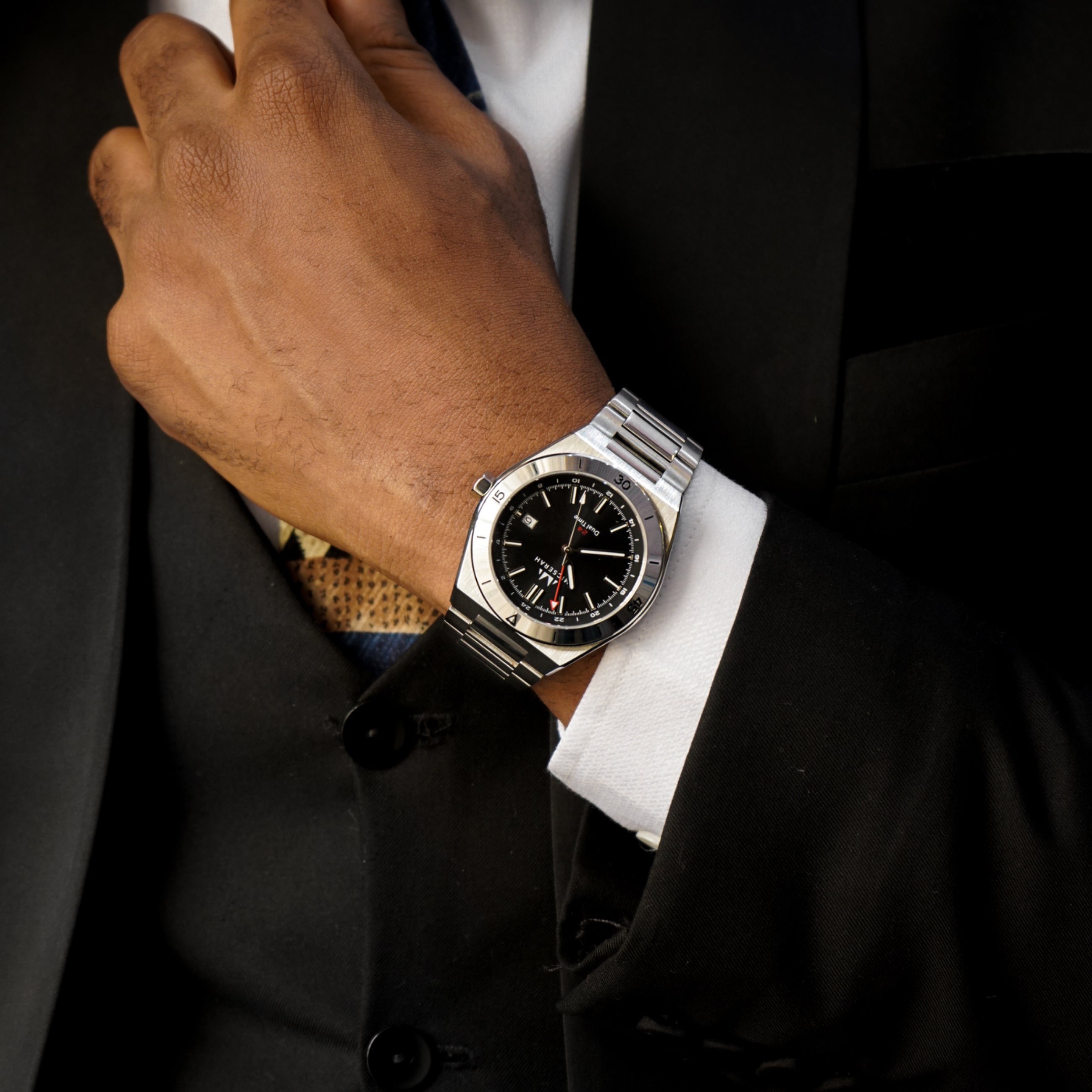 GMT Dual Time - Silver Black