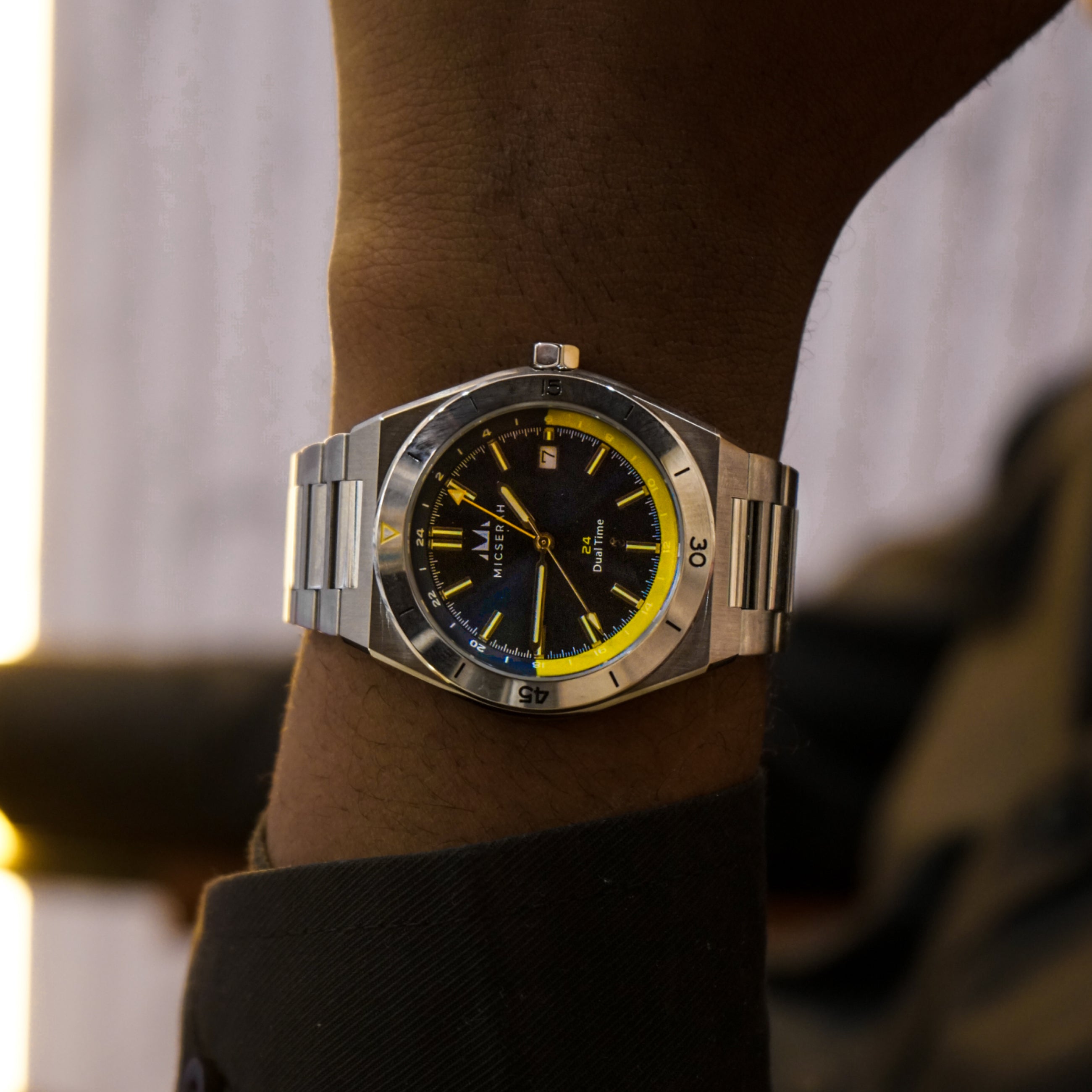 GMT 24 Dual Time - Silver Blue