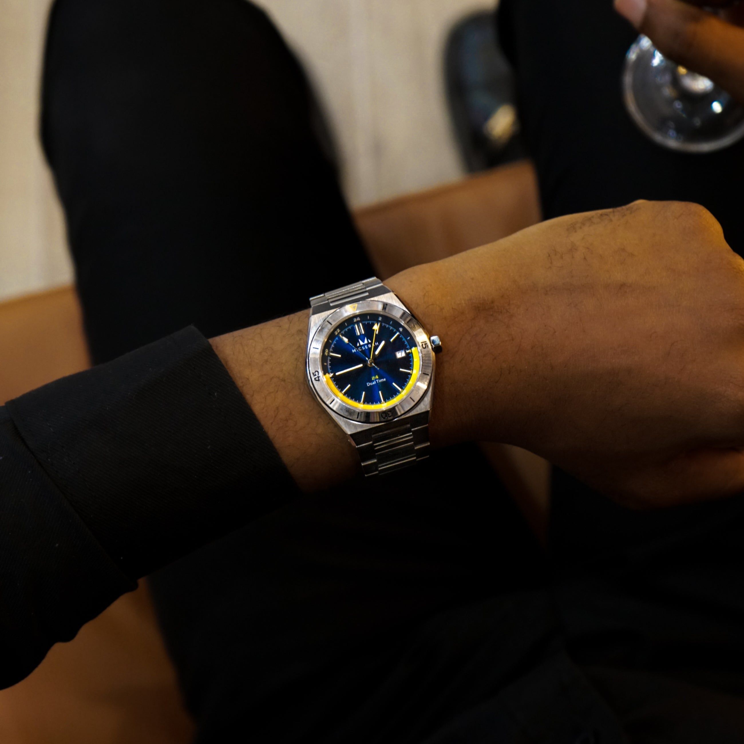 GMT 24 Dual Time - Silver Blue