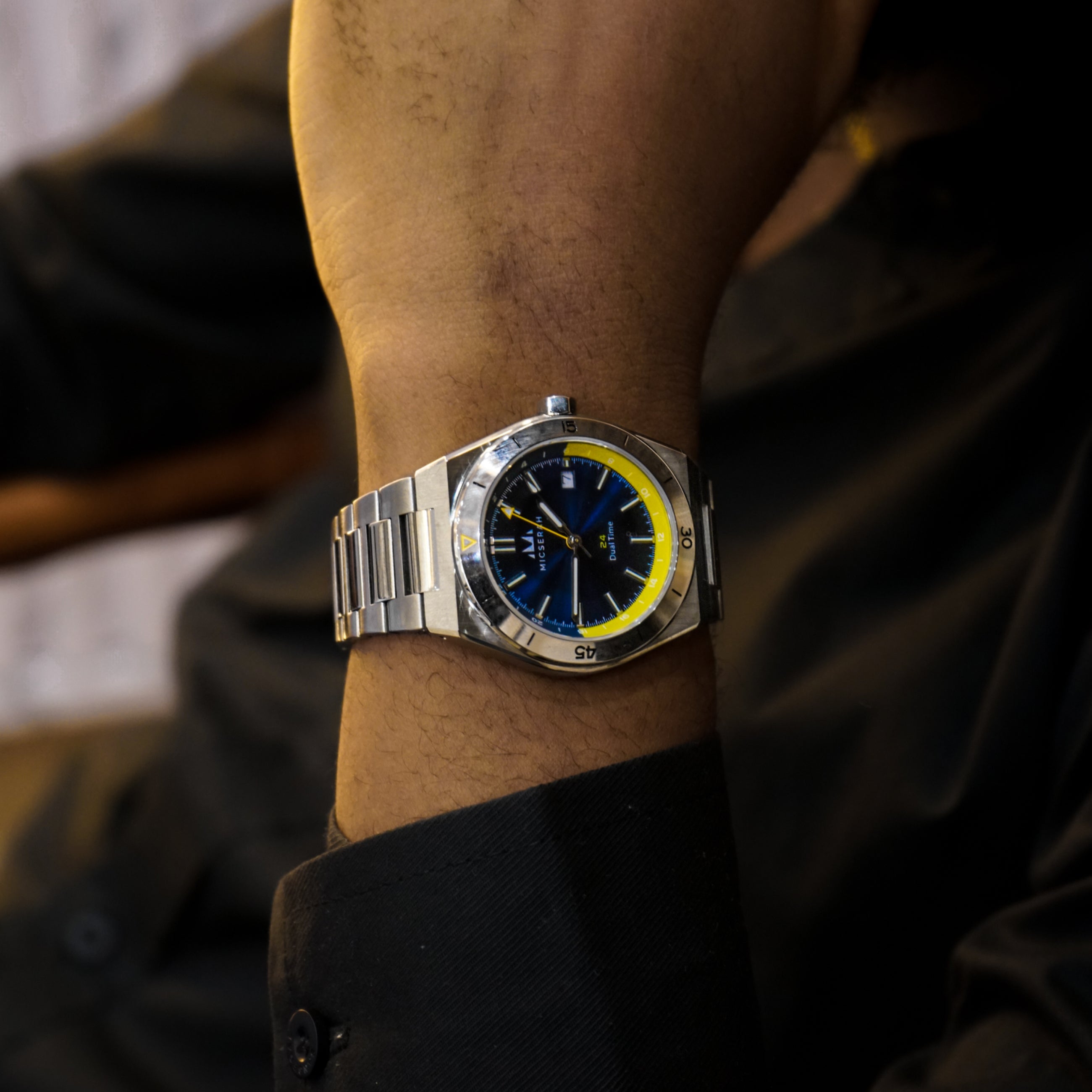 GMT 24 Dual Time - Silver Blue