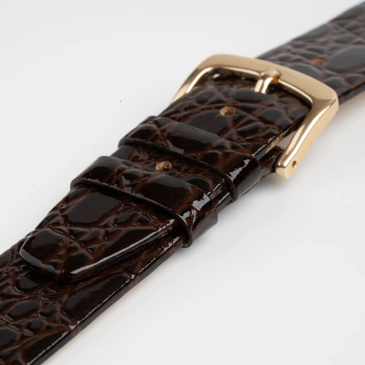 Classic Rose brown leather strap