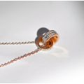 Double Ring Rose-gold Necklace