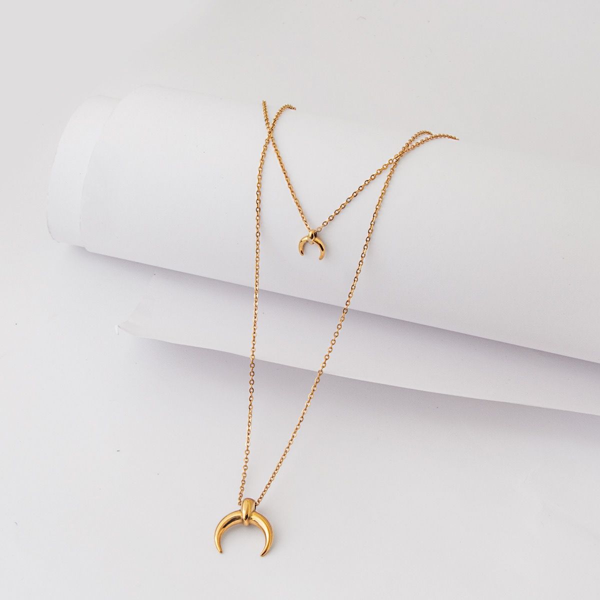Moon Necklace X Rose Gold Royal Cuff