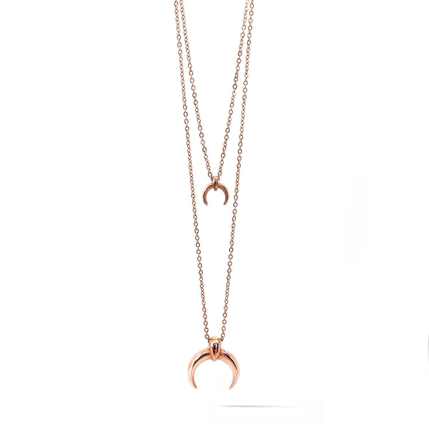 Moon Necklace- Rose Gold