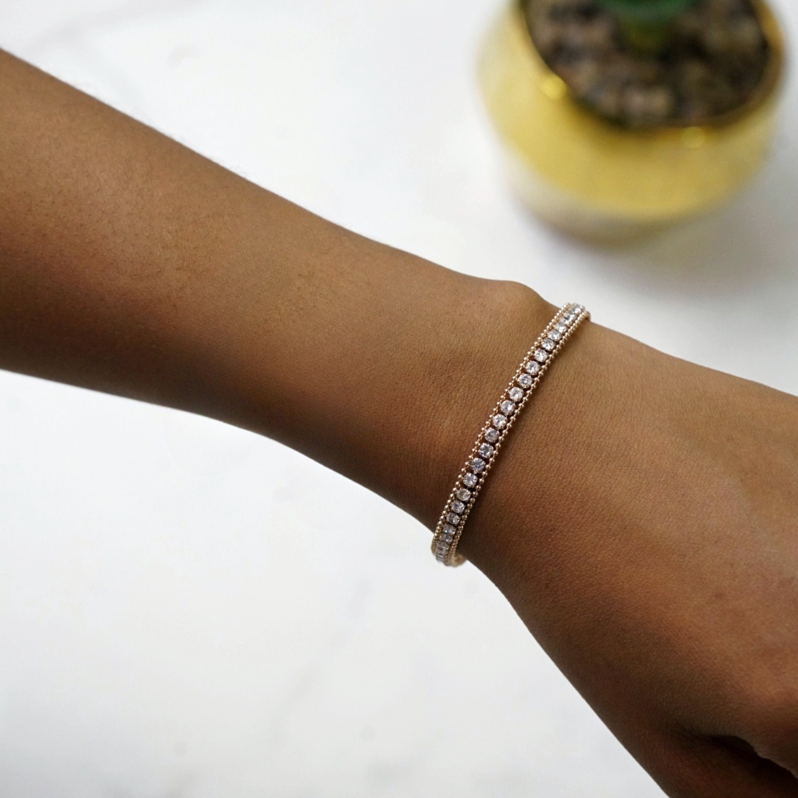 Amoura gold tennis bracelet