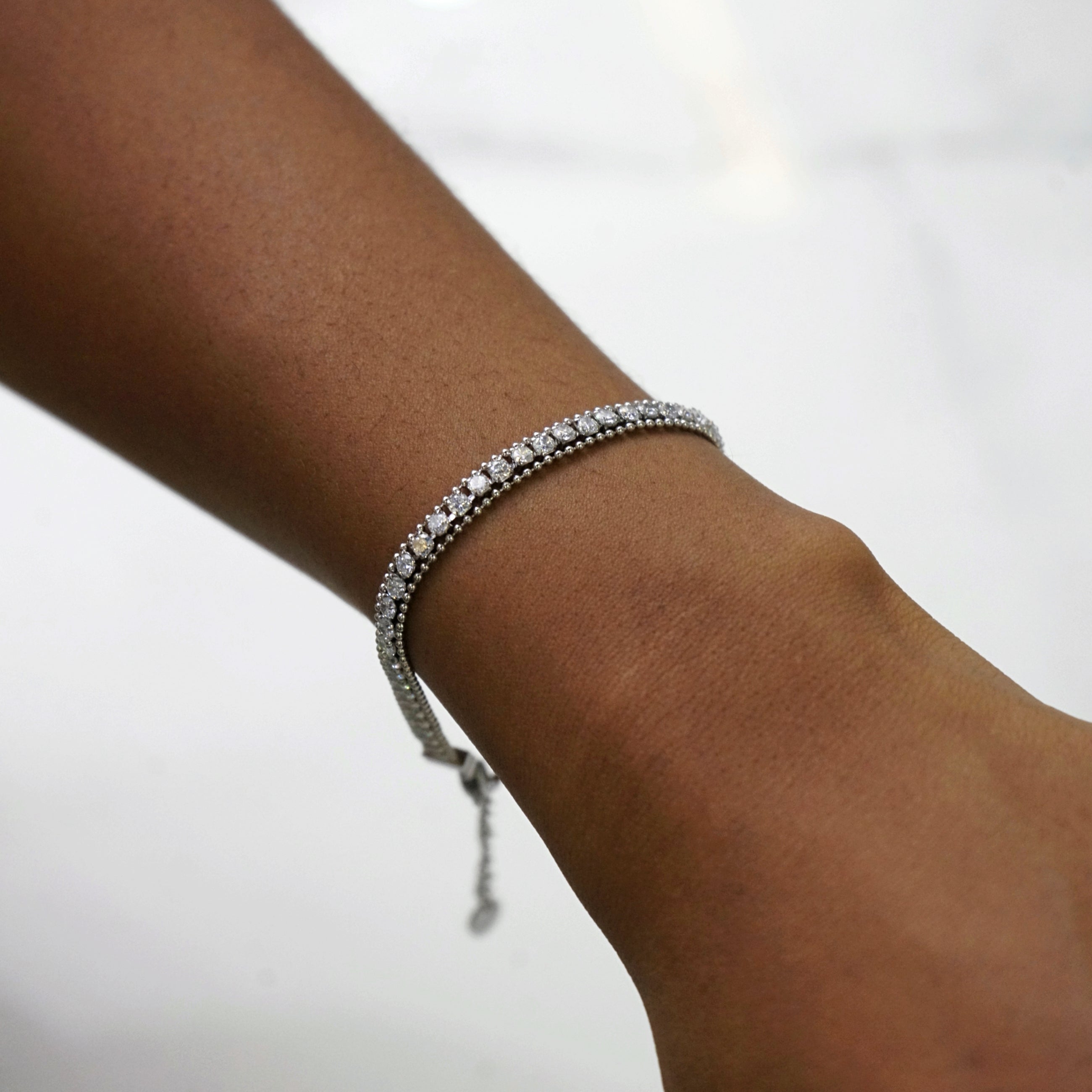 Amoura silver tennis bracelet