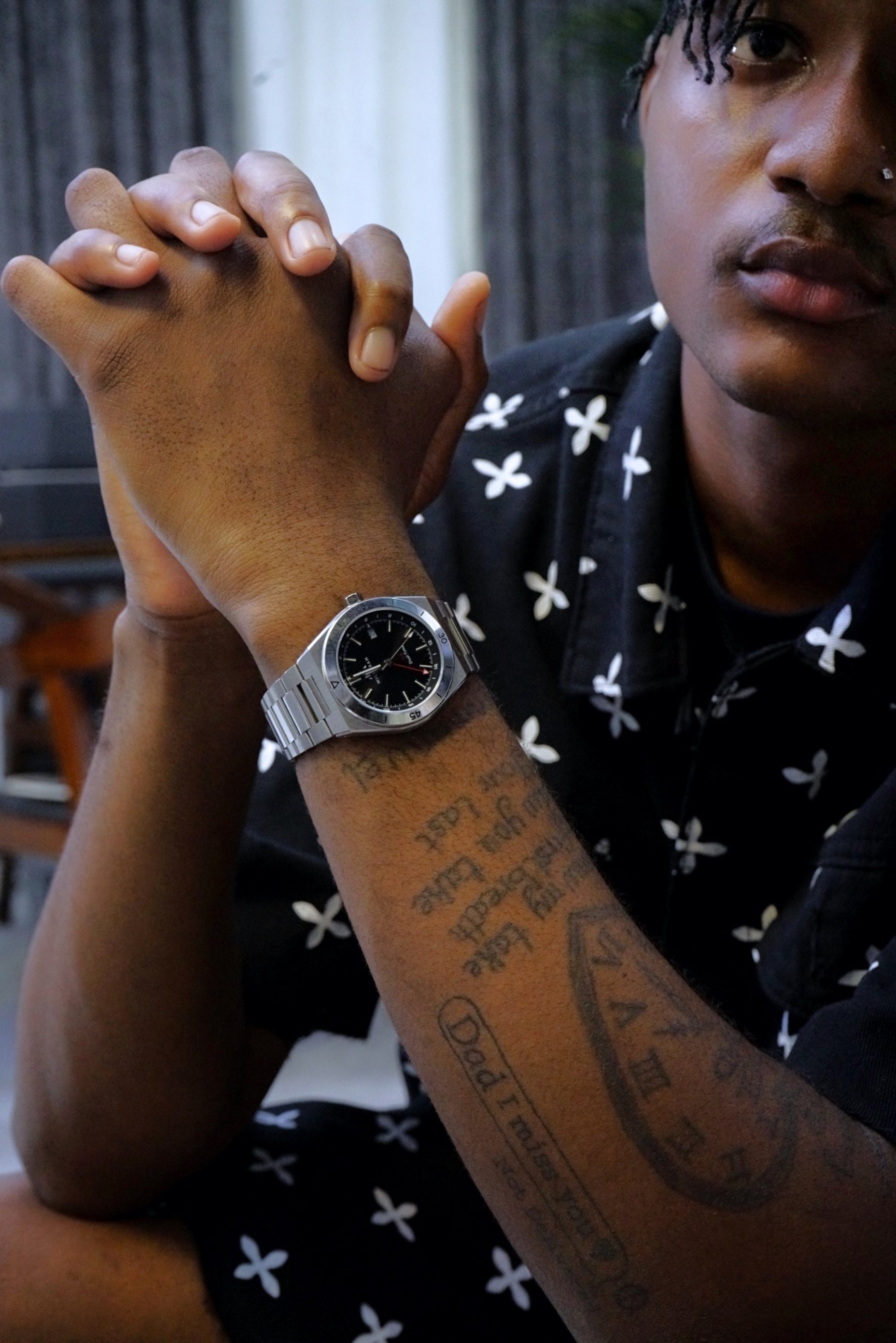 GMT Dual Time - Silver Black