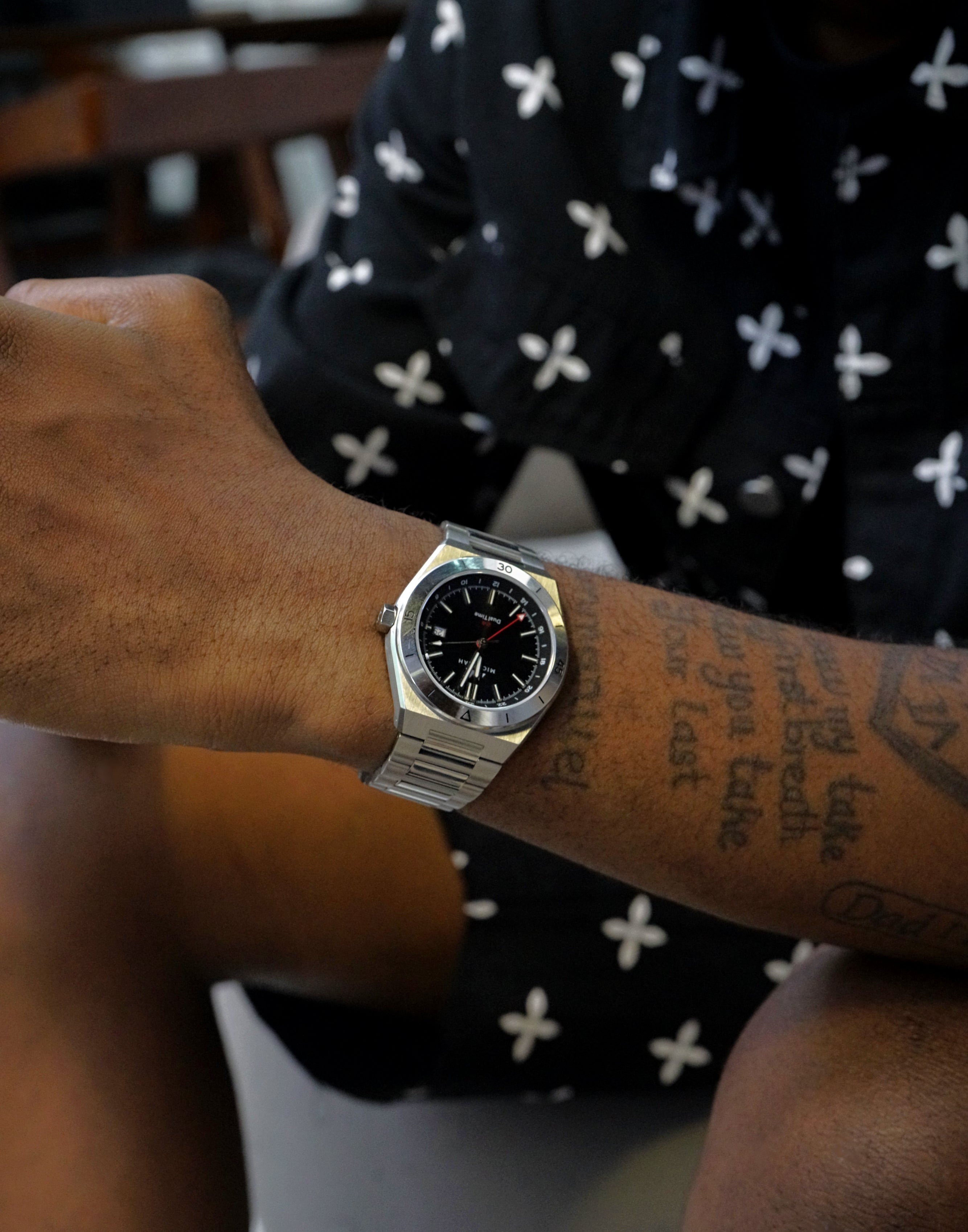 GMT Dual Time - Silver Black