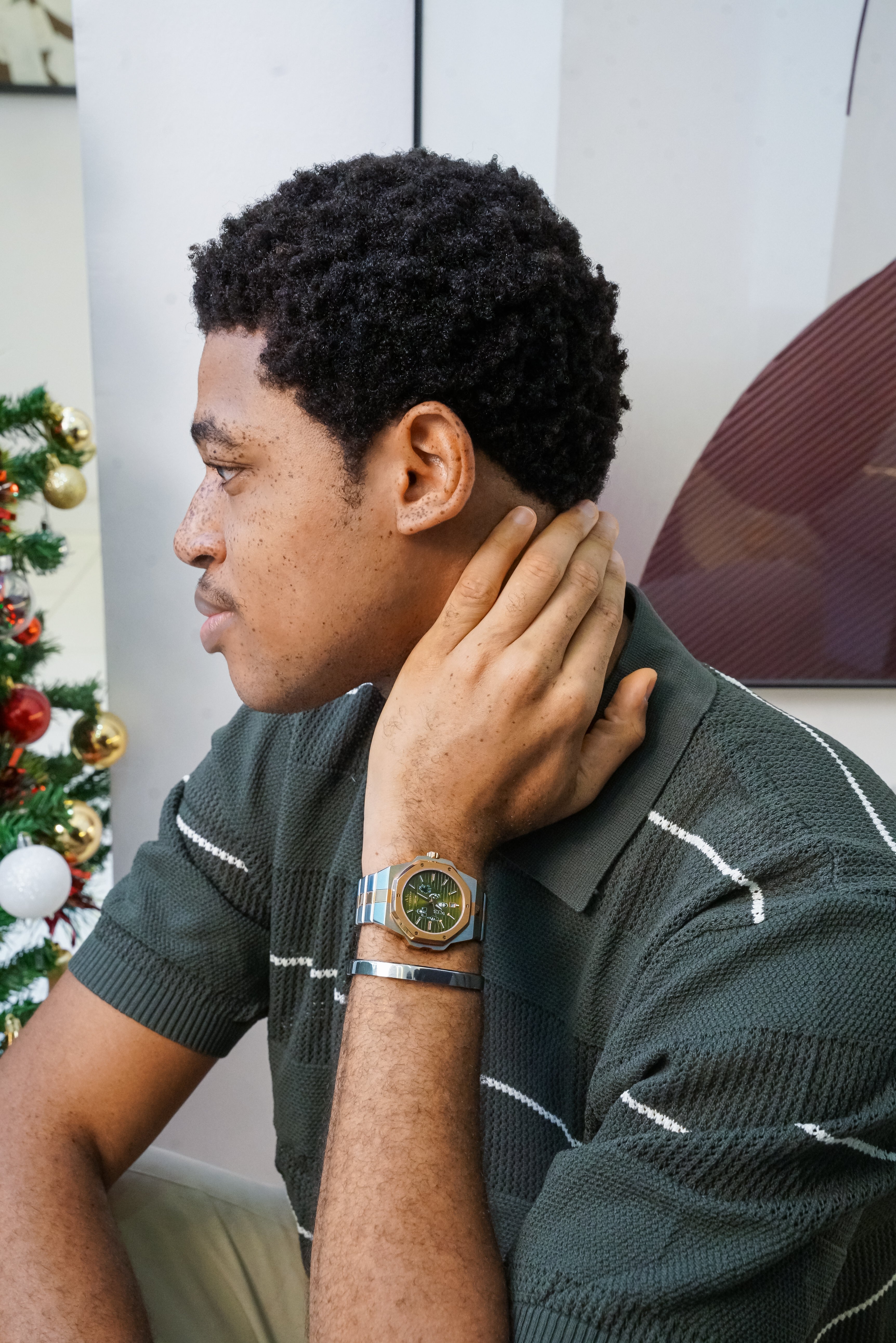 Heritage Green- Silver Rose