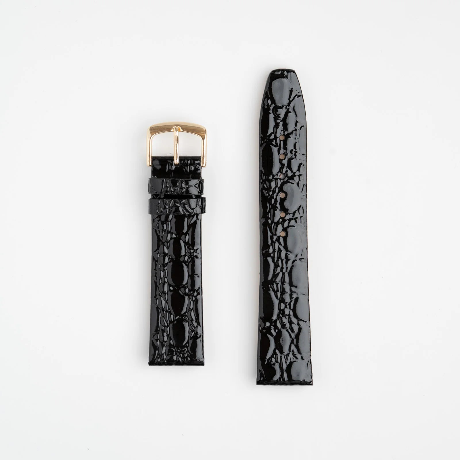 Classic Silver Black leather strap