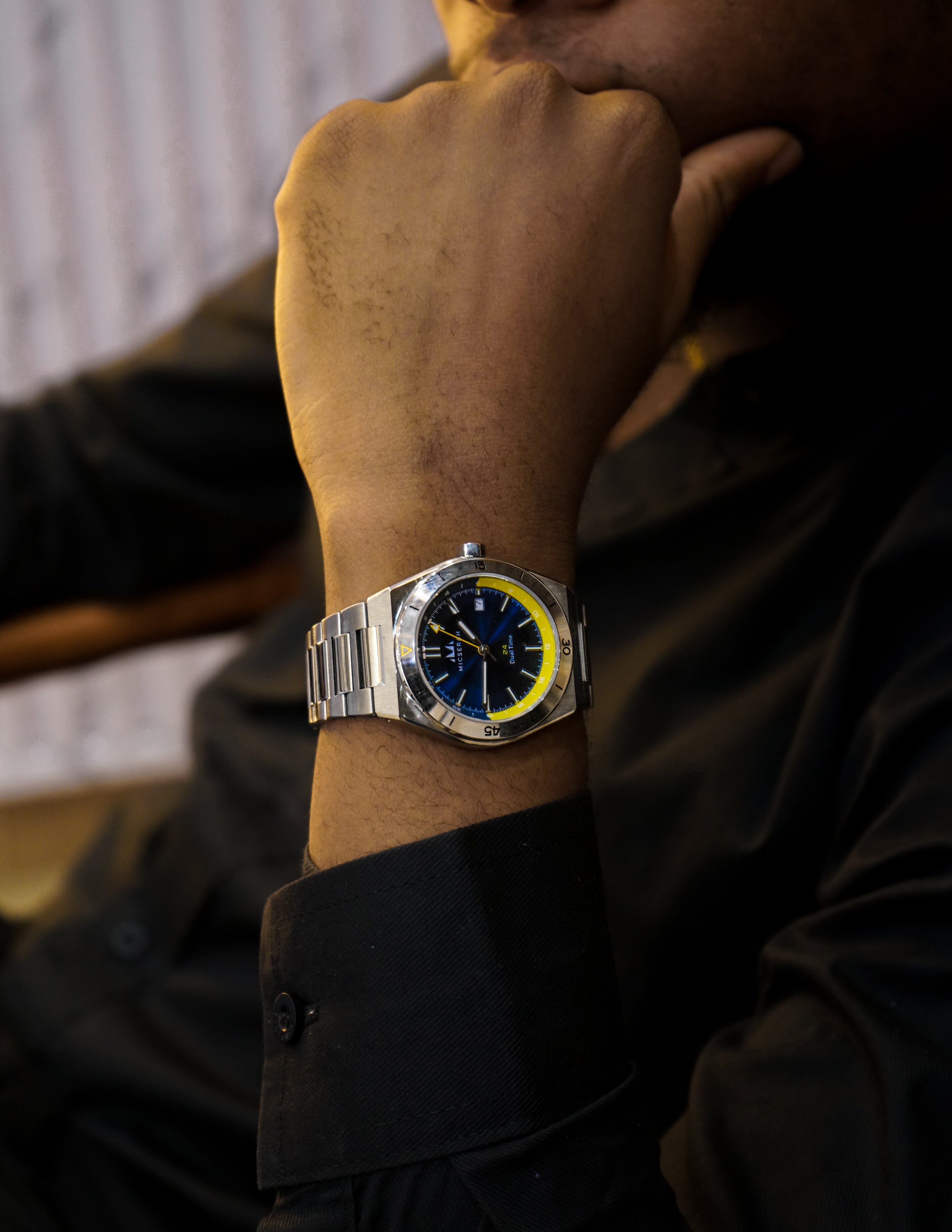 GMT 24 Dual Time - Silver Blue